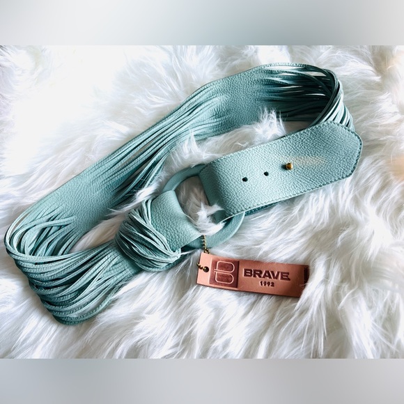 🇨🇦 Brave Leather Collection - Zuna Seafoam Leather Belt - Picture 1 of 9